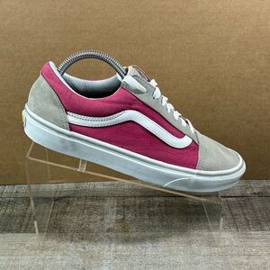 Vans Old Skool Fuchsia/Light Gray Skateboard Suede Casual Sneakers Shoes Wm’s 10
